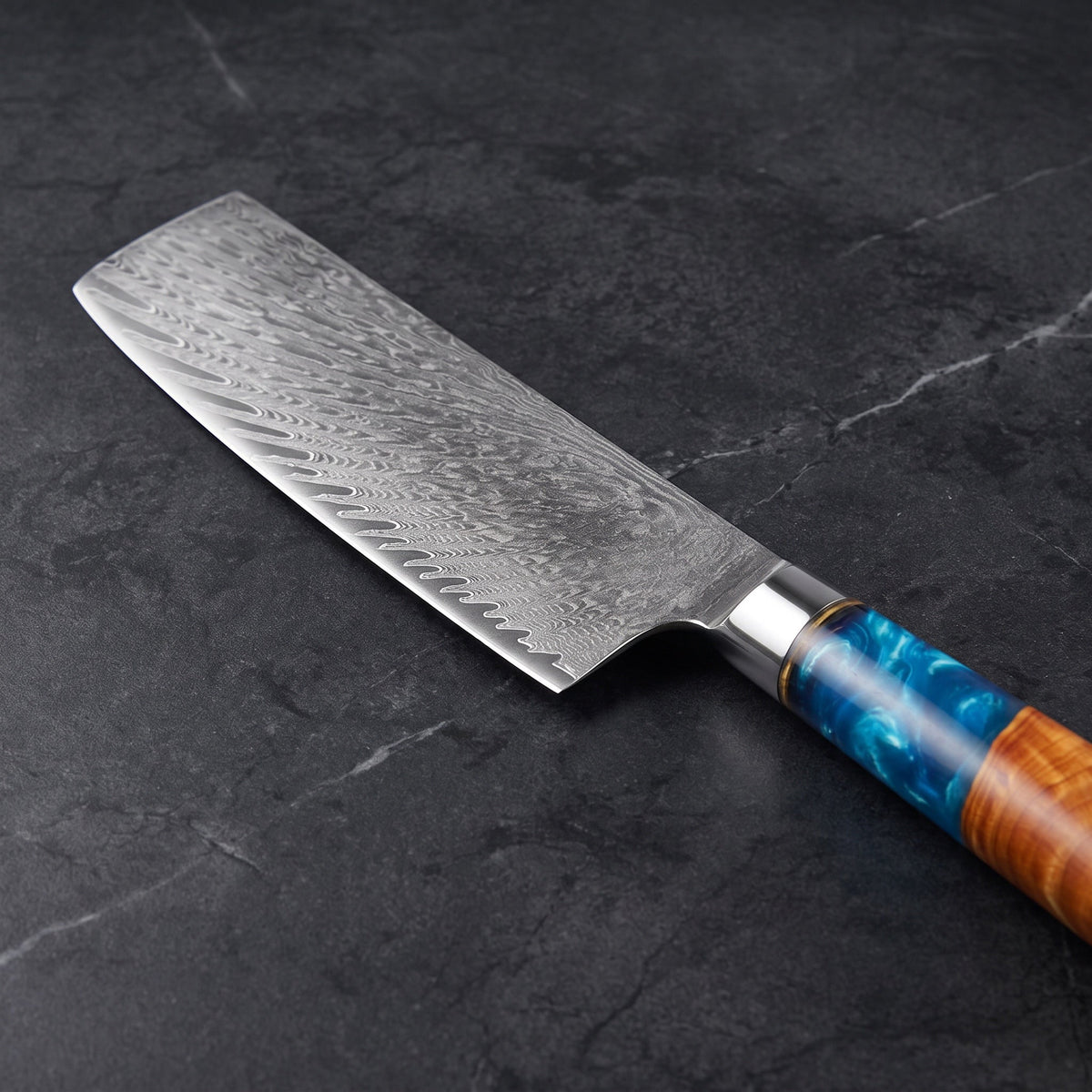 Amagiri Nakiri Vegetable Knife - macro