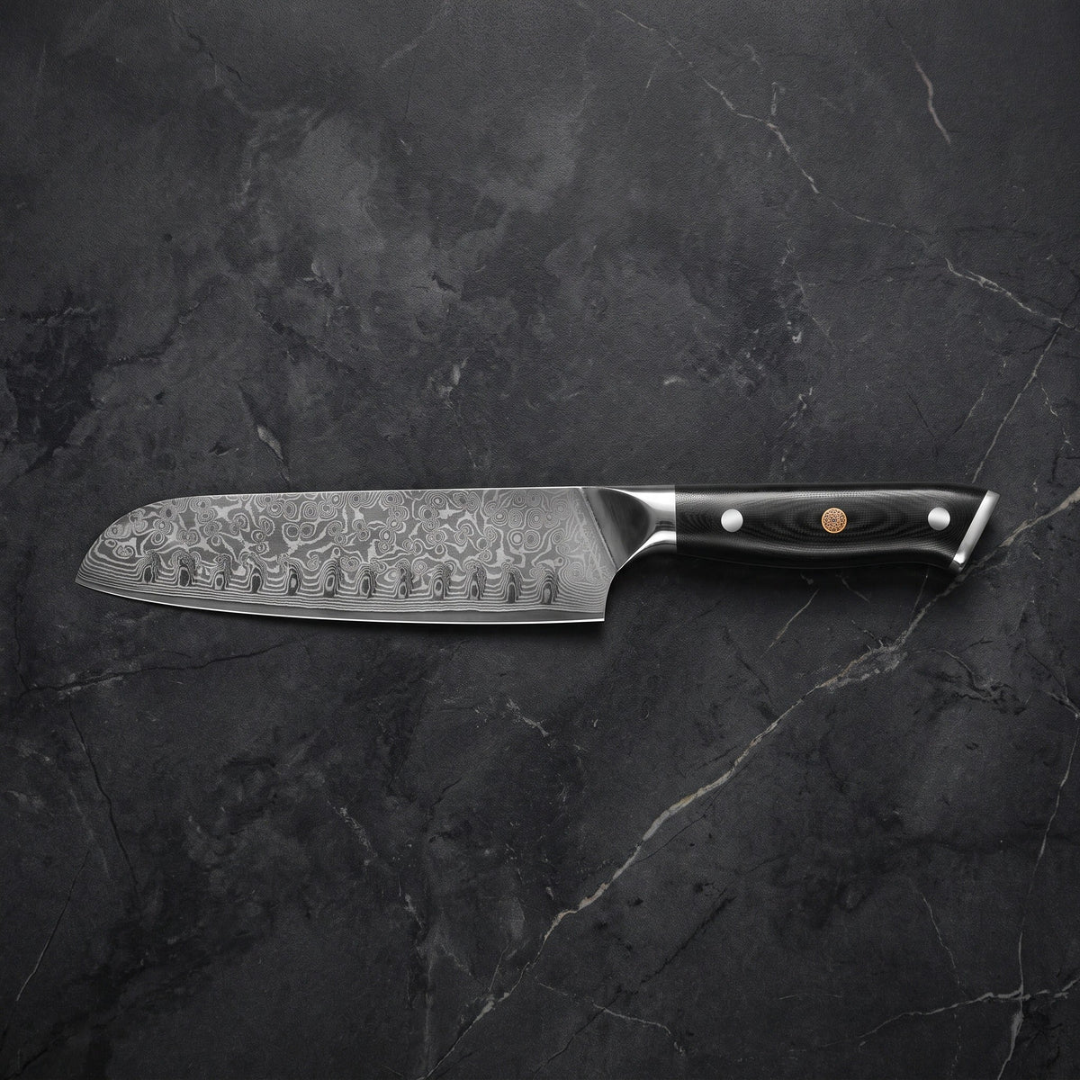 Kurenai Santoku All-Purpose Knife - side