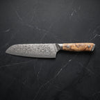 Kozue Santoku All-Purpose Knife – on the board