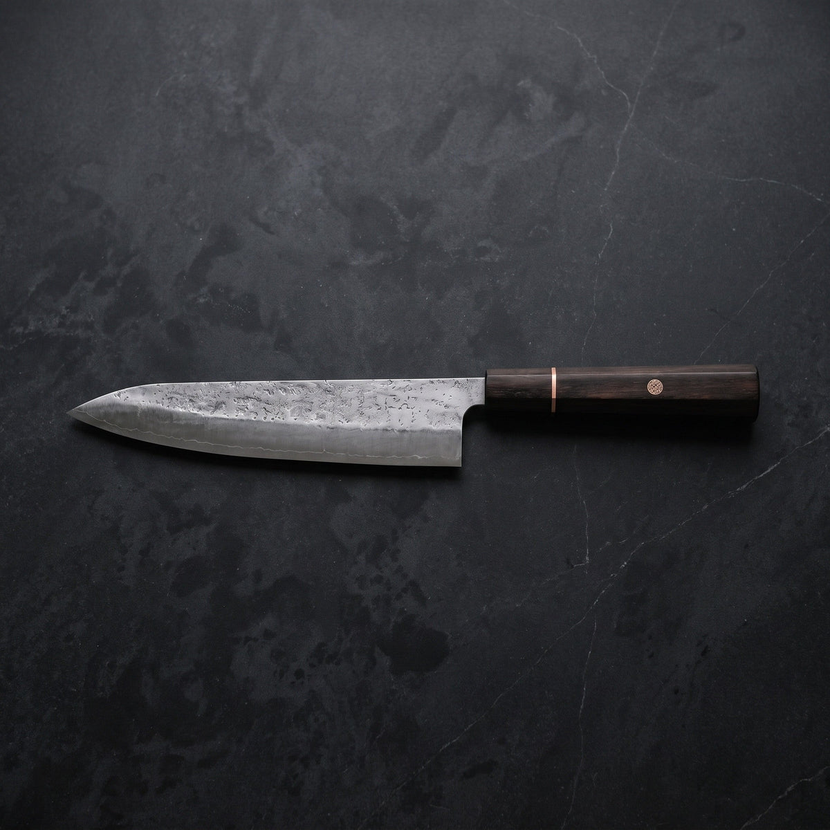 Mikazuki Gyuto Chef Knife – on the board