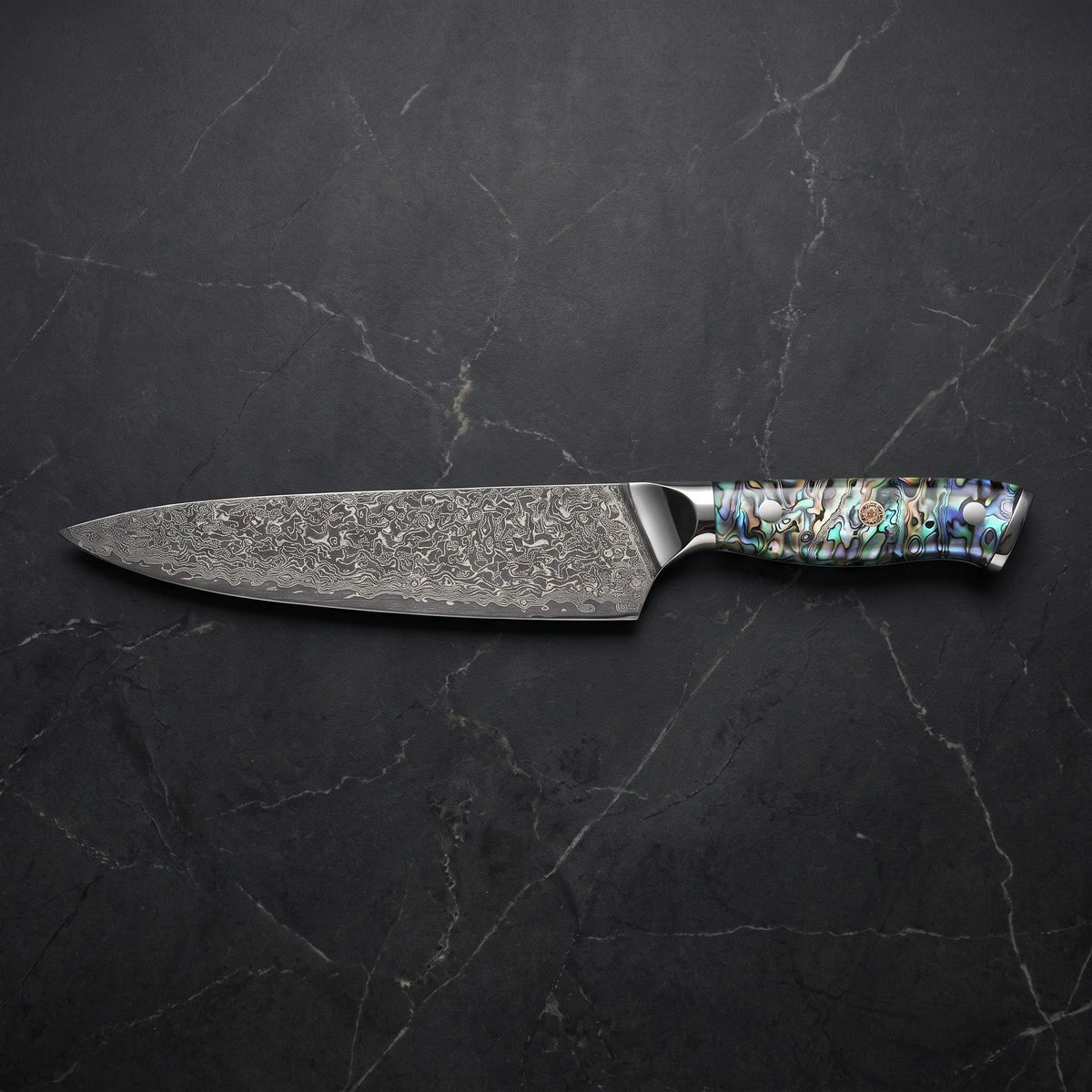 Shirogane Gyuto Chef Knife – on the board